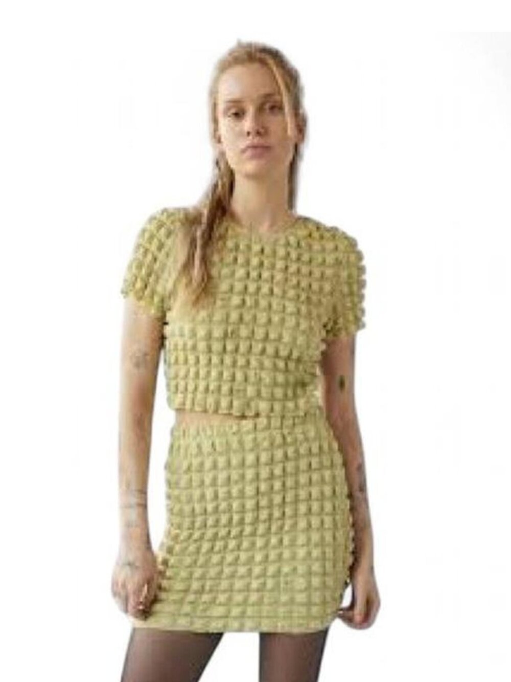 NWT Urban Outfitters Sasha Popcorn Bubble Knit Top &amp;...